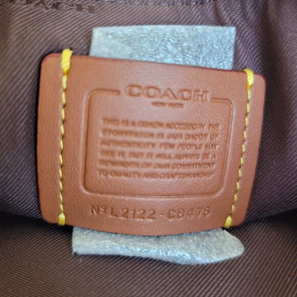 COACH Kira Horse And Carriage Canvas & Leather Crossbody-Truffle Petunia color ⭐ - Picture 14 of 16